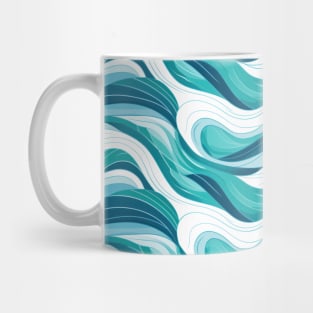 Ephemeral Crests: Hokusai Waves Reimagined Mug